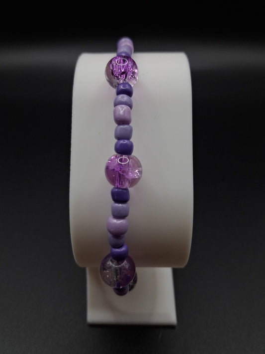 Simple Purple Beaded Bracelet