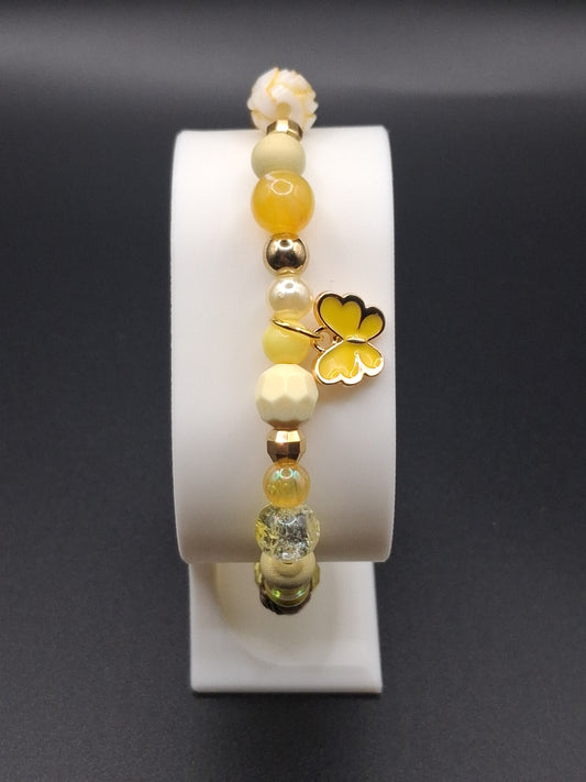 Mix & Match - Yellow Butterfly - Stretch Bracelet