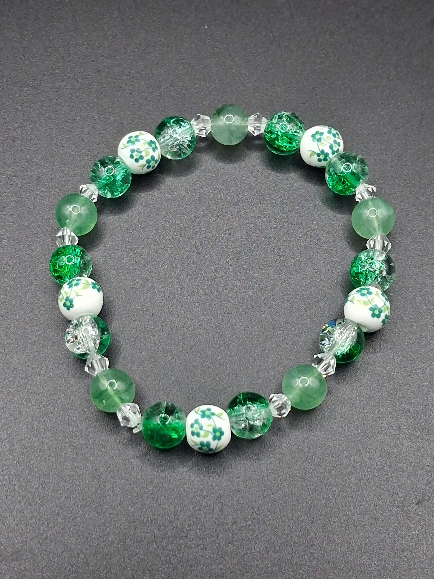 Green 8mm Beads - Stretch Bracelet