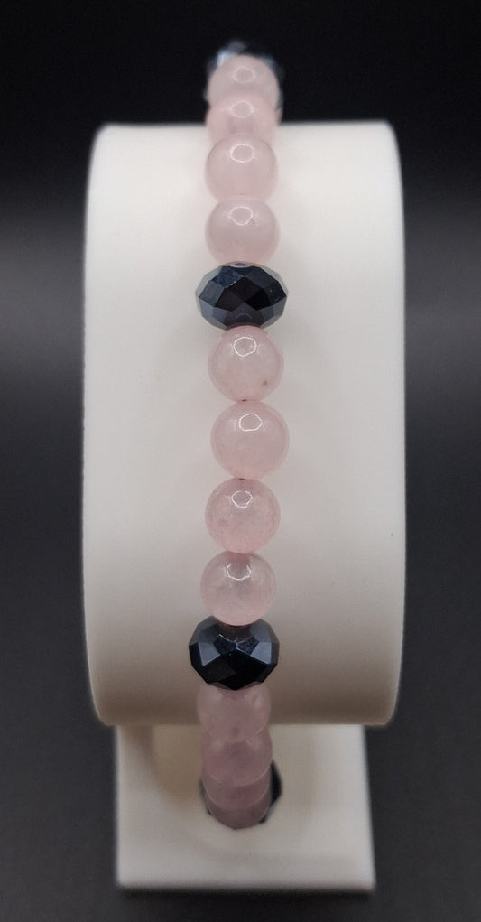 Rose Quartz + Navy Glass