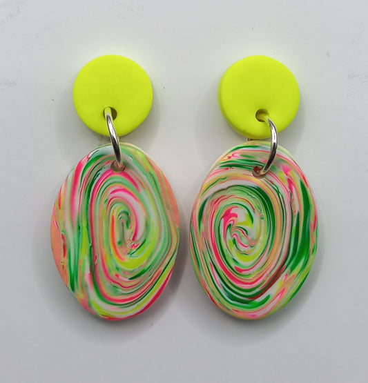 Tie Dye - Studs with Ovals