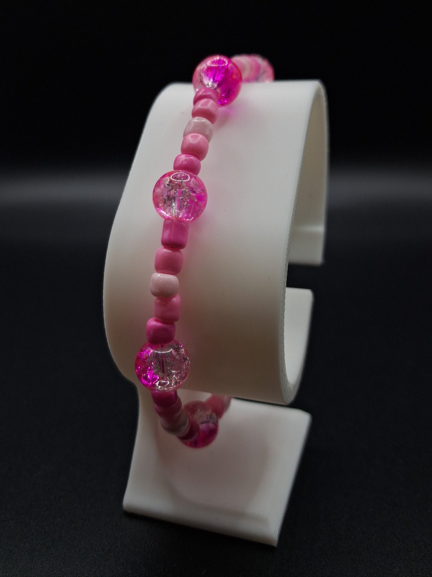 Simple Pink Beaded Bracelet