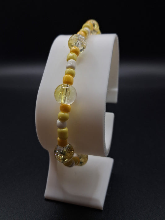Simple Yellow Beaded Bracelet