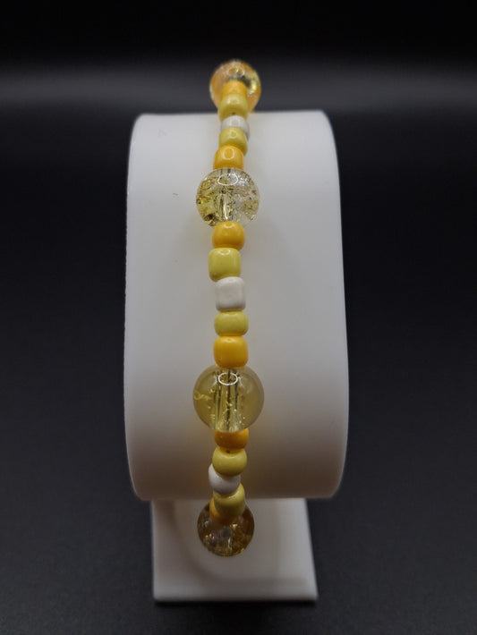 Simple Yellow Beaded Bracelet