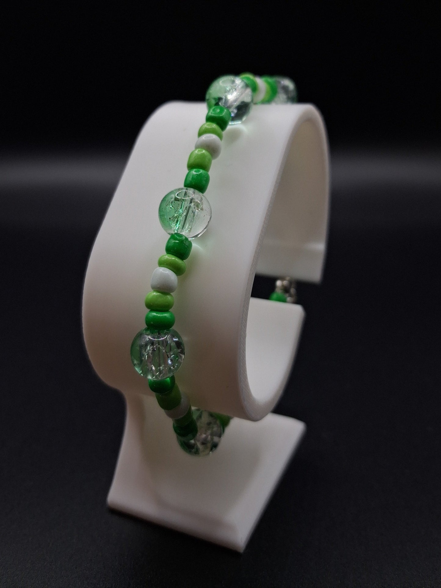 Simple Green Beaded Bracelet