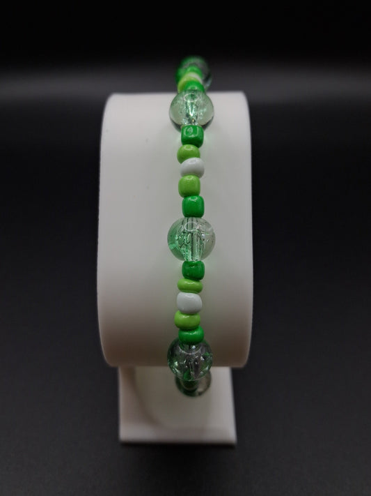 Simple Green Beaded Bracelet