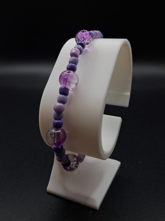 Simple Purple Beaded Bracelet