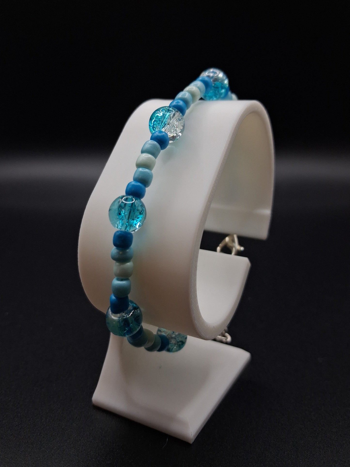 Simple Blue Beaded Bracelet