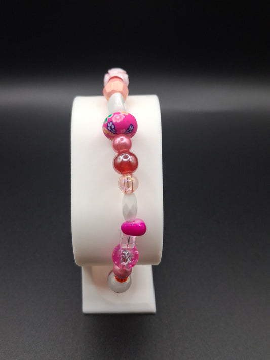 Mix & Match Bracelet - Pink / Red / White
