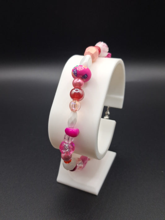 Mix & Match Bracelet - Pink / Red / White
