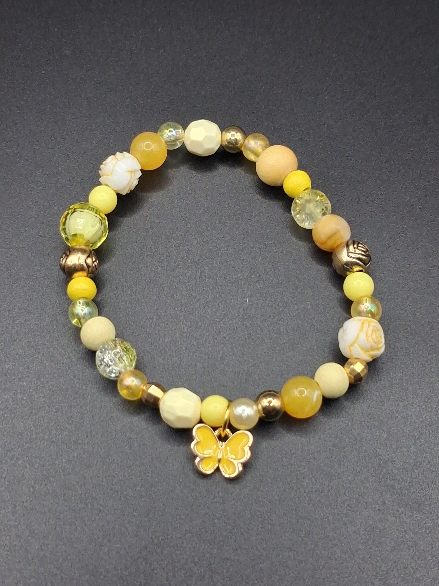 Mix & Match - Yellow Butterfly - Stretch Bracelet