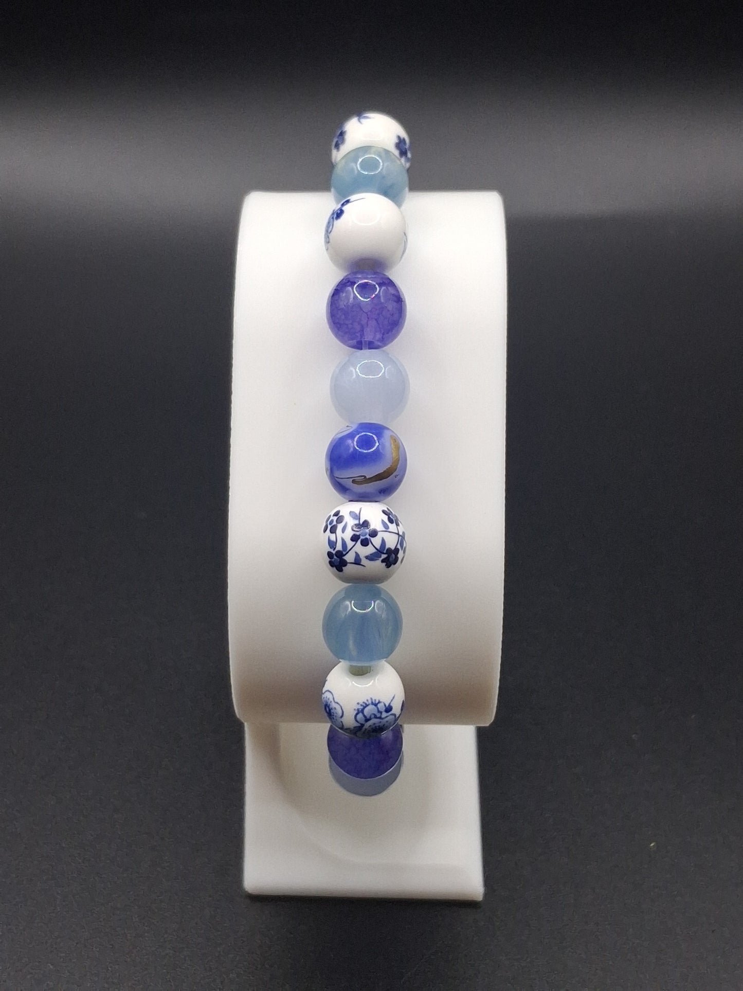 Blue 8mm Beads - Stretch Bracelet