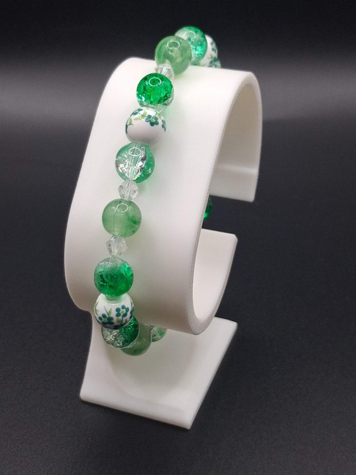 Green 8mm Beads - Stretch Bracelet