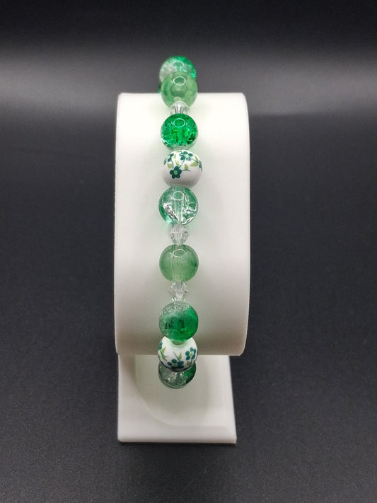 Green 8mm Beads - Stretch Bracelet