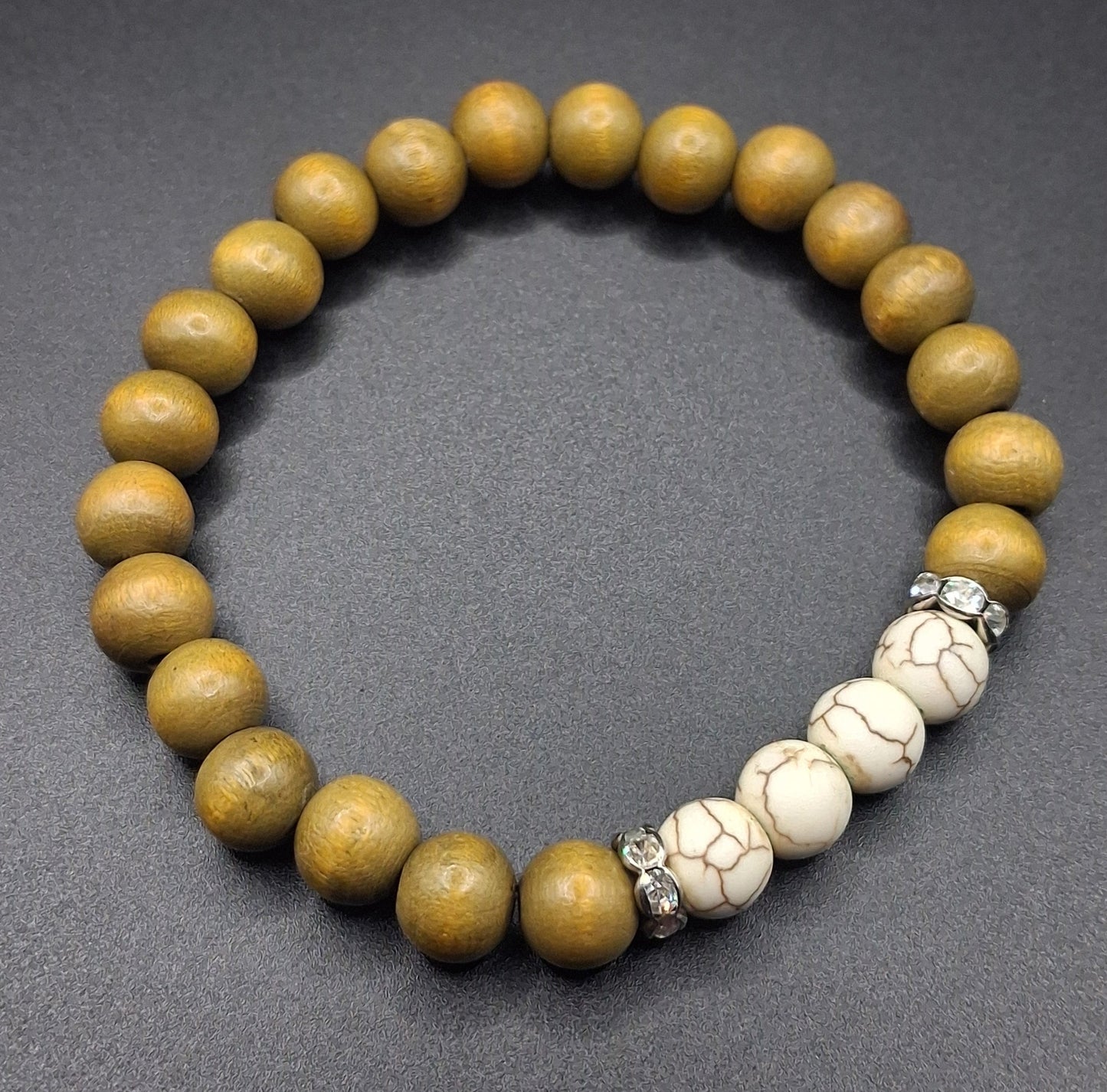 Wooden Crackle - Stretch Bracelet