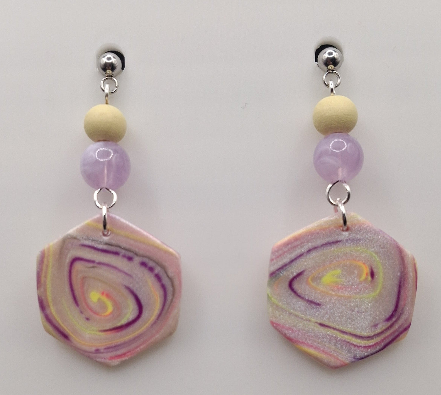 Tie Dye - Hexagon with Beads